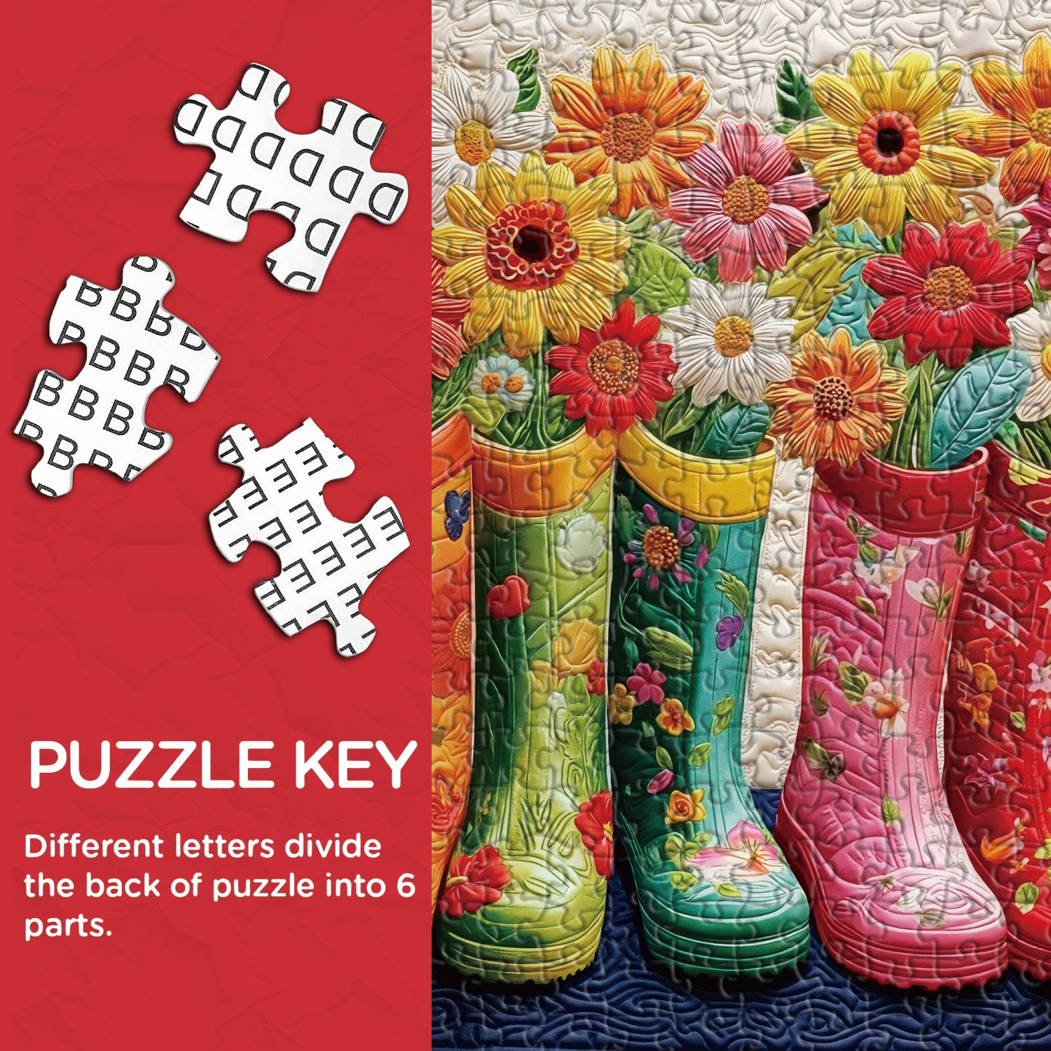 Blumenstiefel Puzzle 1000 Stücke