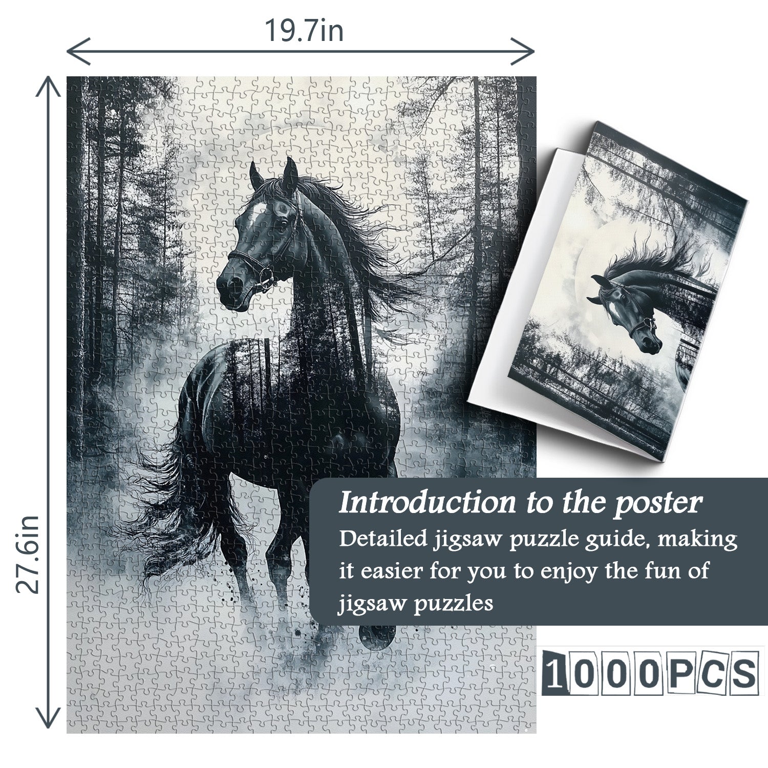 Mondschein-Ross-Puzzle 1000 Teile