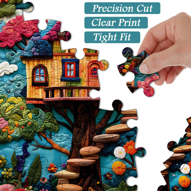 Quilted Art Treehouse Jigsaw Puzzles 1000 Pieces