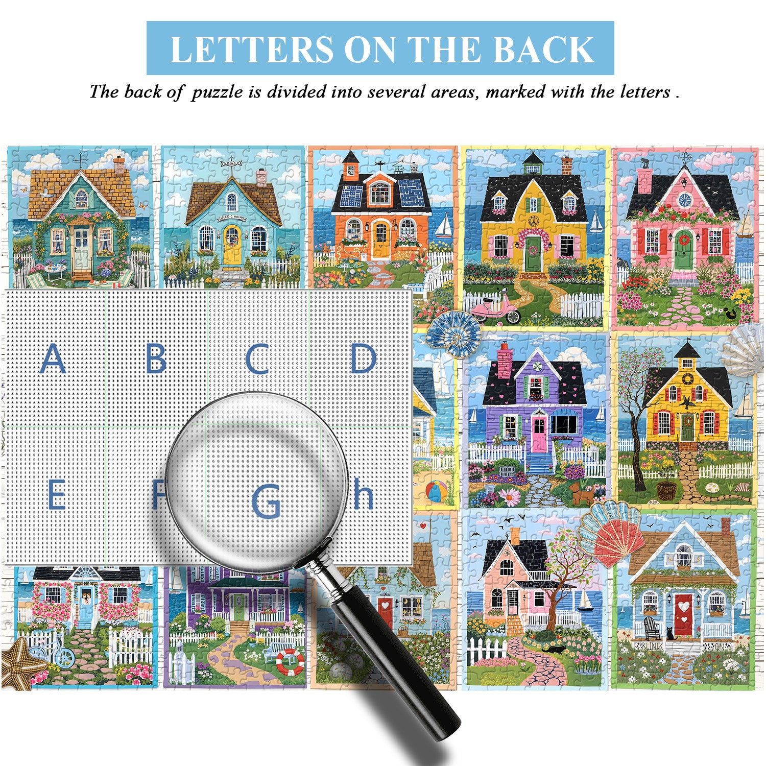 Coastal Cottage Collage Jigsaw Puzzle 1000 Pieces