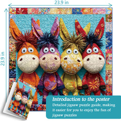 Quilted Donkeys&nbsp;Jigsaw Puzzle 1000 Pieces