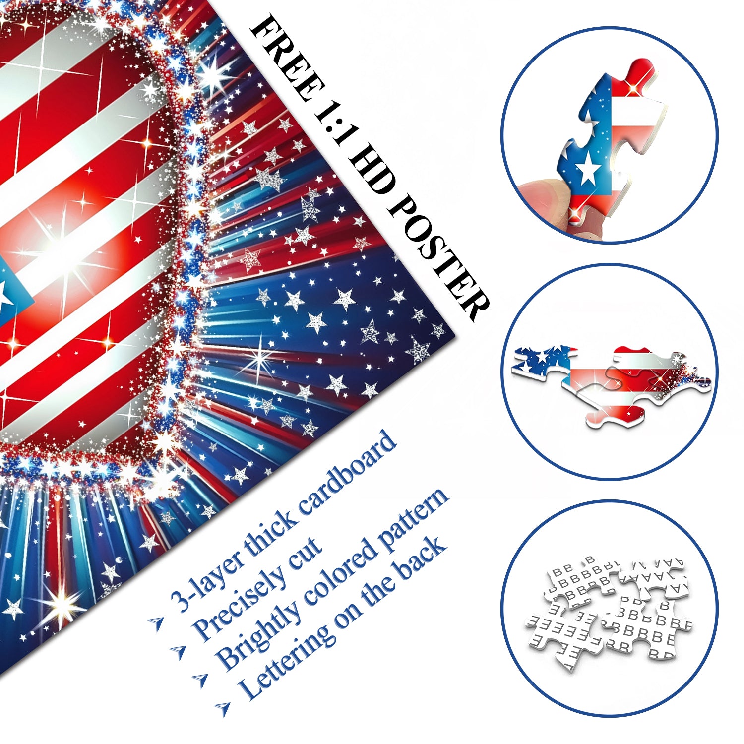 Patriot-Herz-Puzzle, 1000 Teile