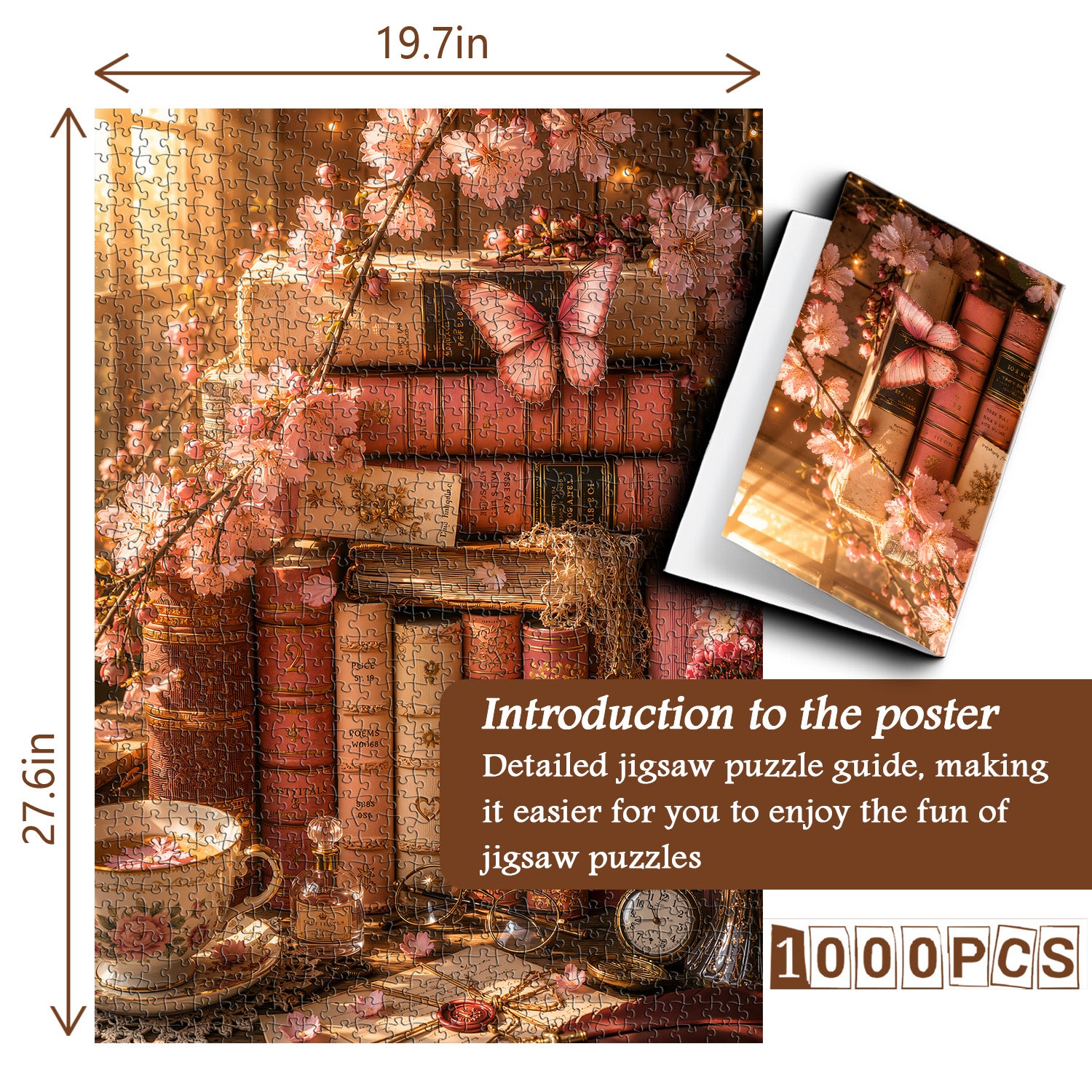 Floral Page Glow Jigsaw Puzzle 1000 Pieces
