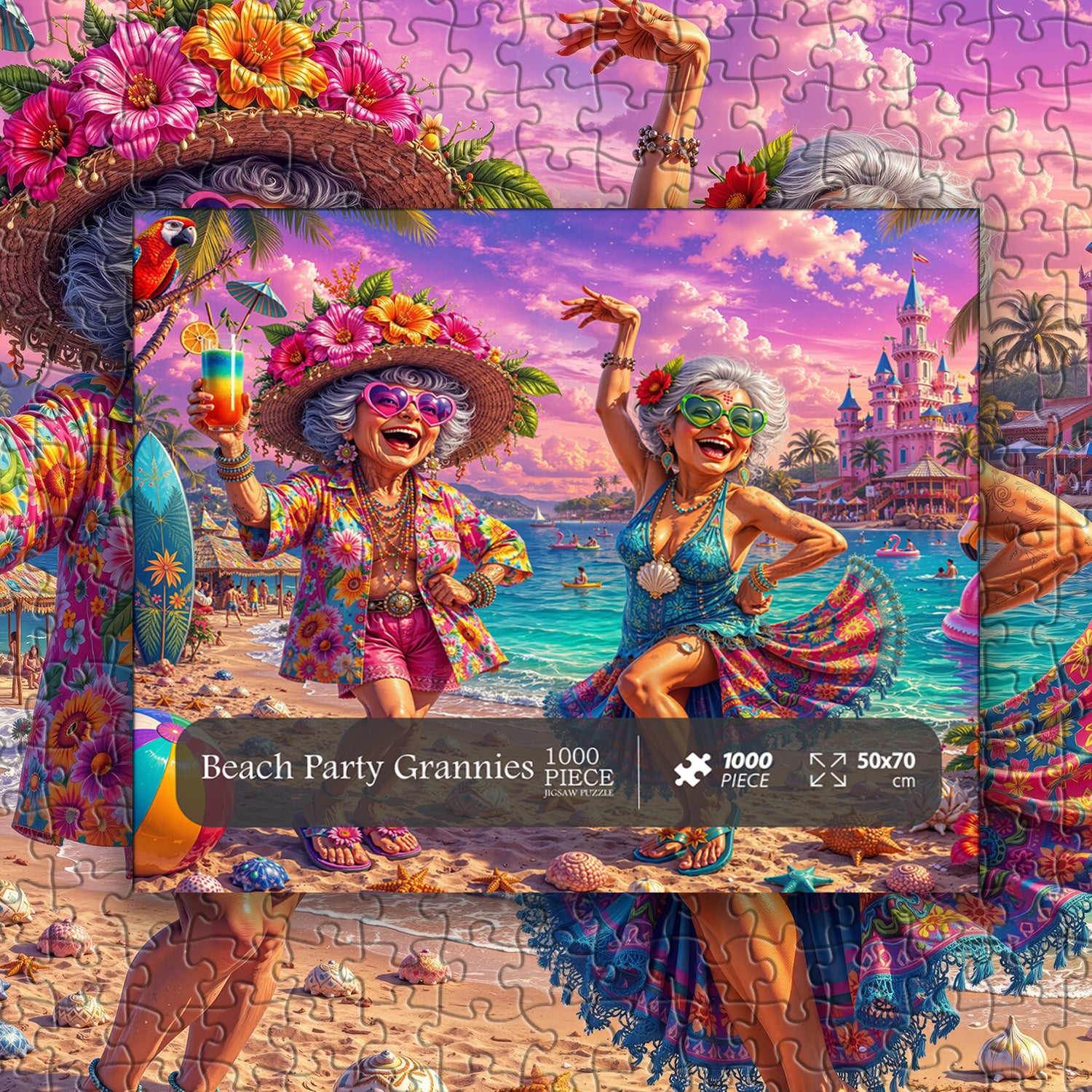 Strandparty-Omas-Puzzle, 1000 Teile