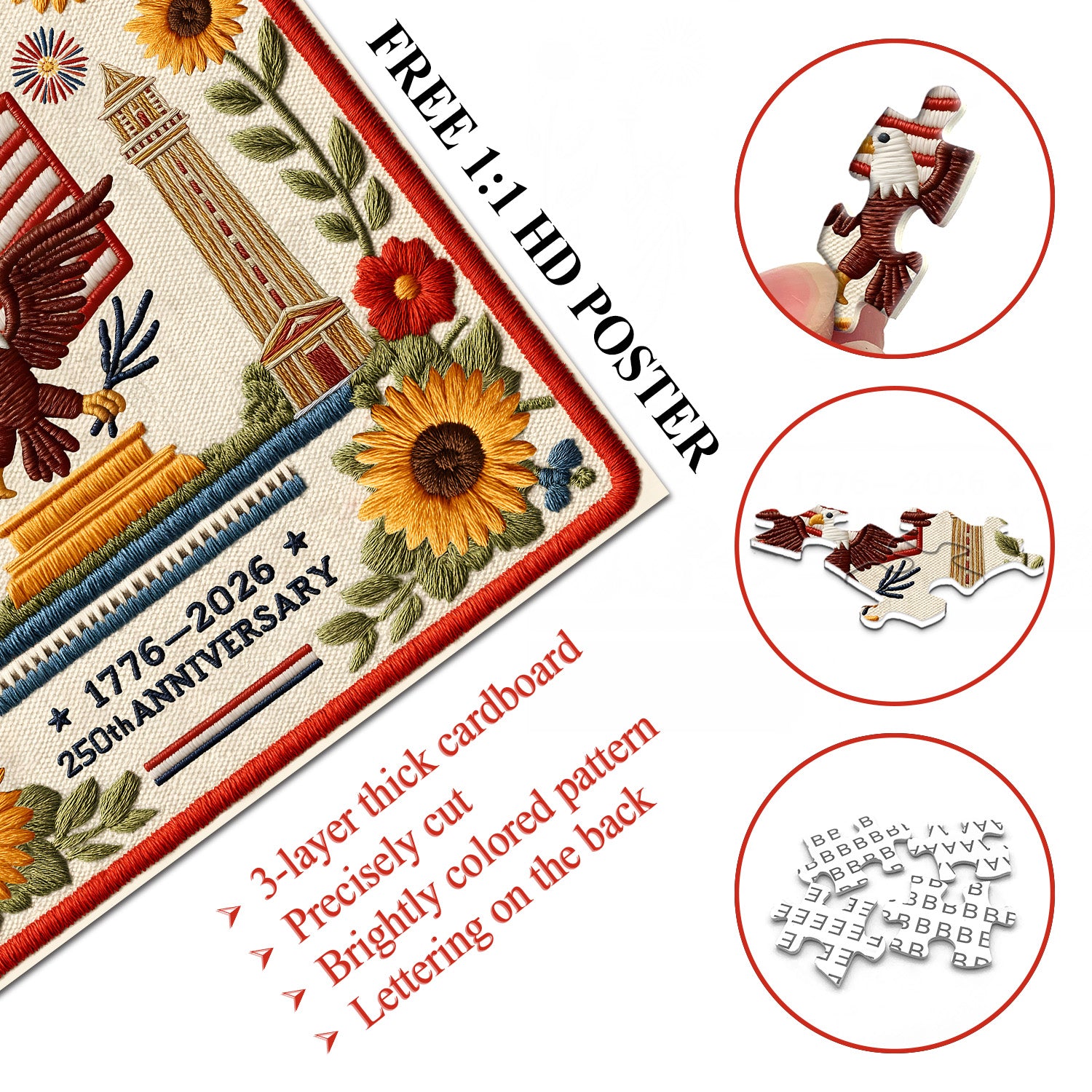 Puzzle „Sterne, Streifen und Freiheit“, 1000 Teile