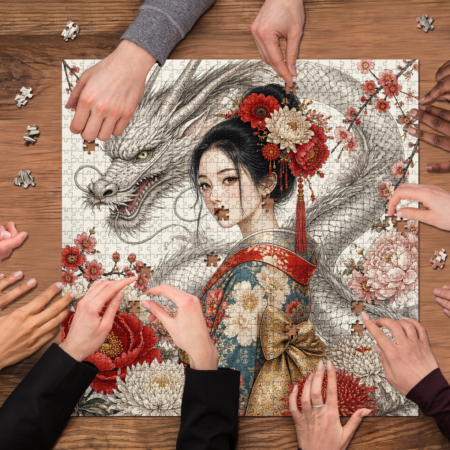 Drachenjungfrau-Puzzle 1000 Teile