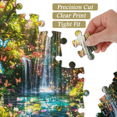 Wasserfall- und Schmetterlingsgarten-Puzzle, 1000 Teile