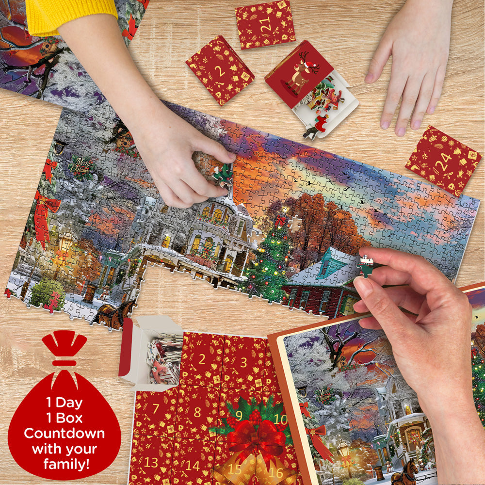 Christmas Time Advent Calendar Jigsaw Puzzle 1000 Pieces