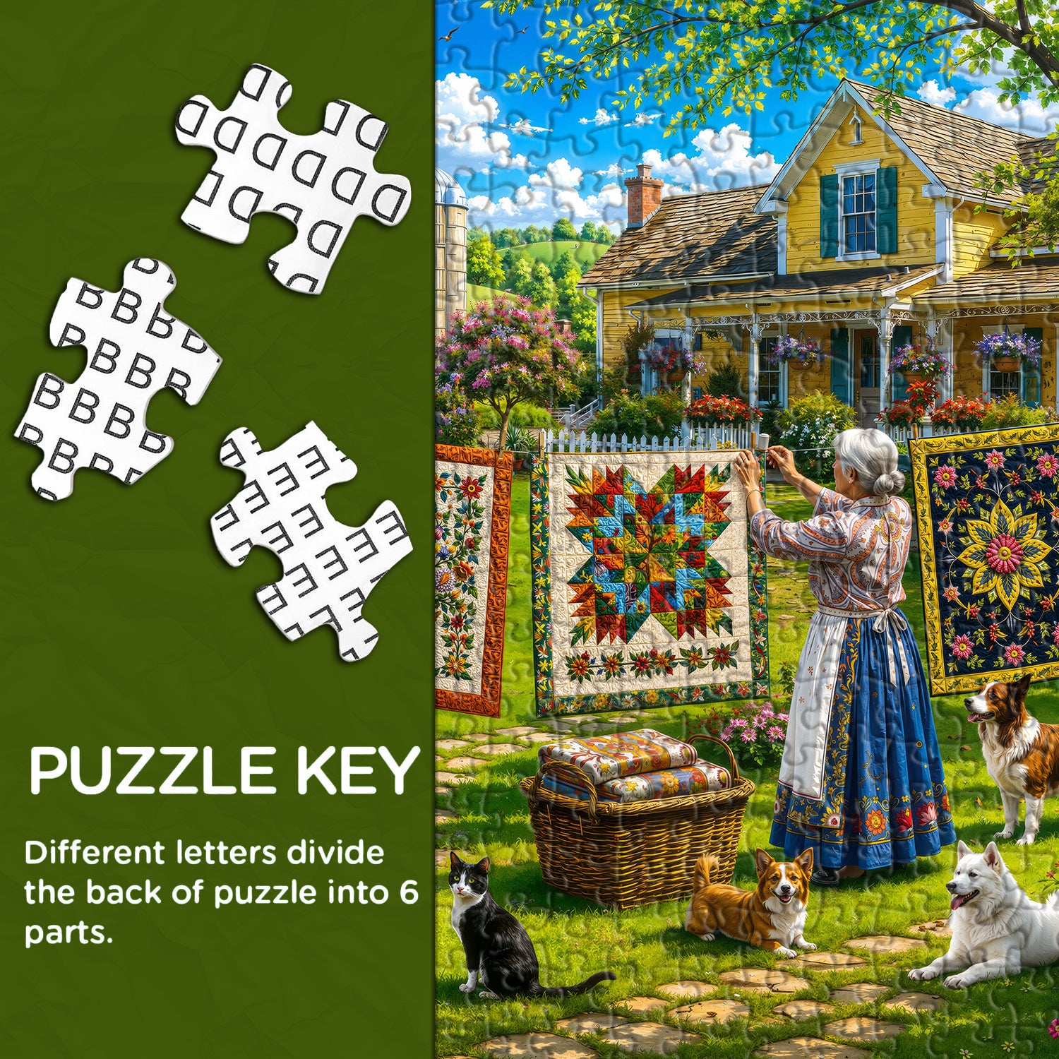 Farm Quilting Time Jigsaw Puzzle 1000 Pieces