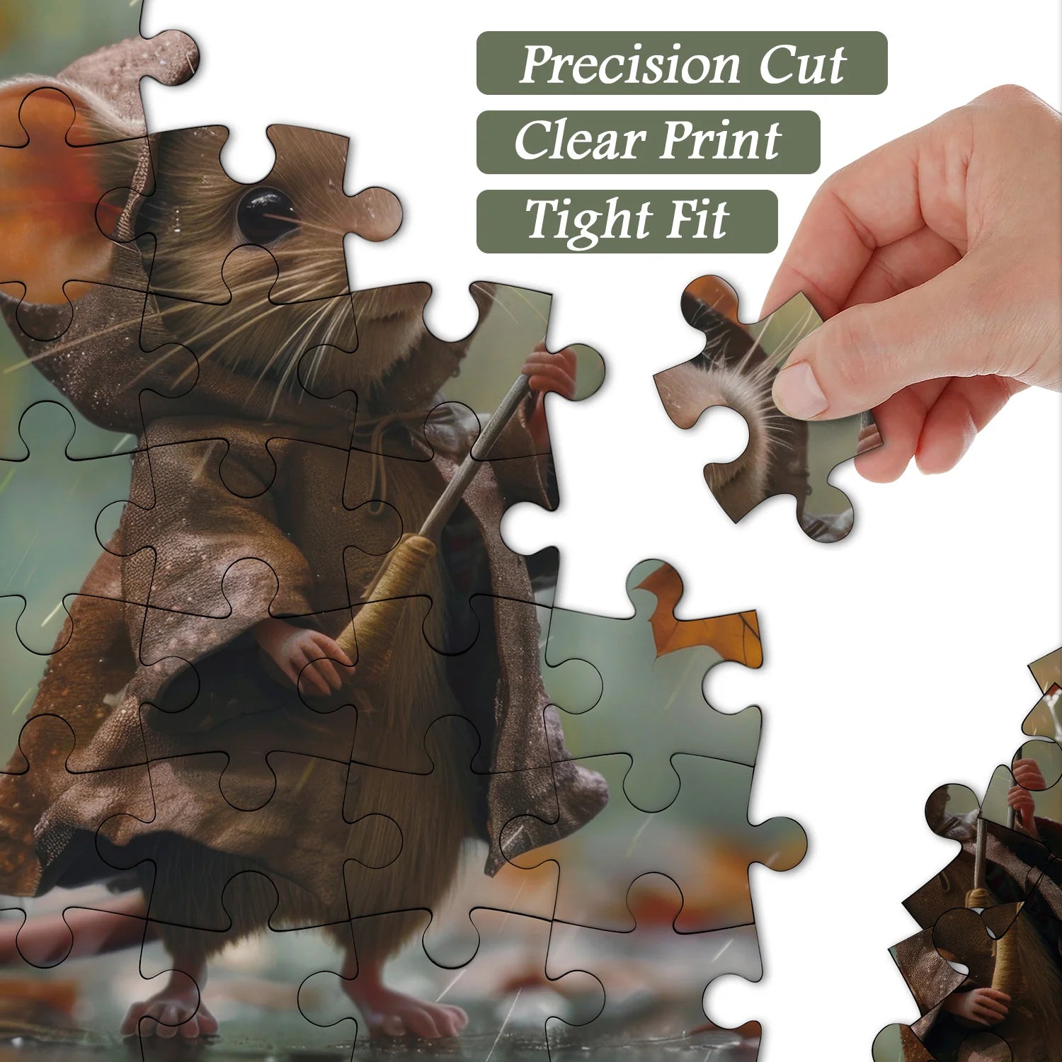 Maus im Regenpuzzle 1000 Stücke