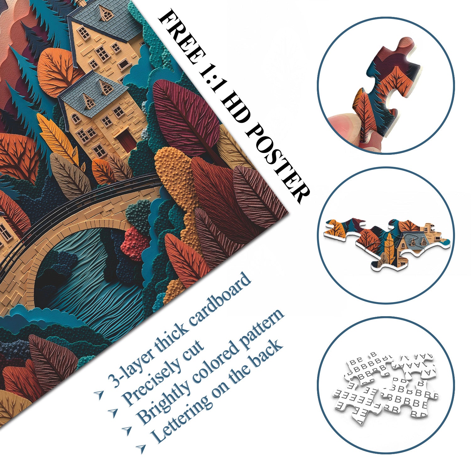 Golden Sunset Village Puzzle 1000 Teile