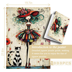 Flower Hat Lady Jigsaw Puzzle 1000 Pieces