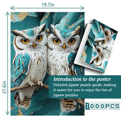 Marmor-Eulen-Puzzle 1000 Teile