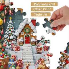 Gingerbread Christmas scene Jigsaw Puzzle 1000 Pieces