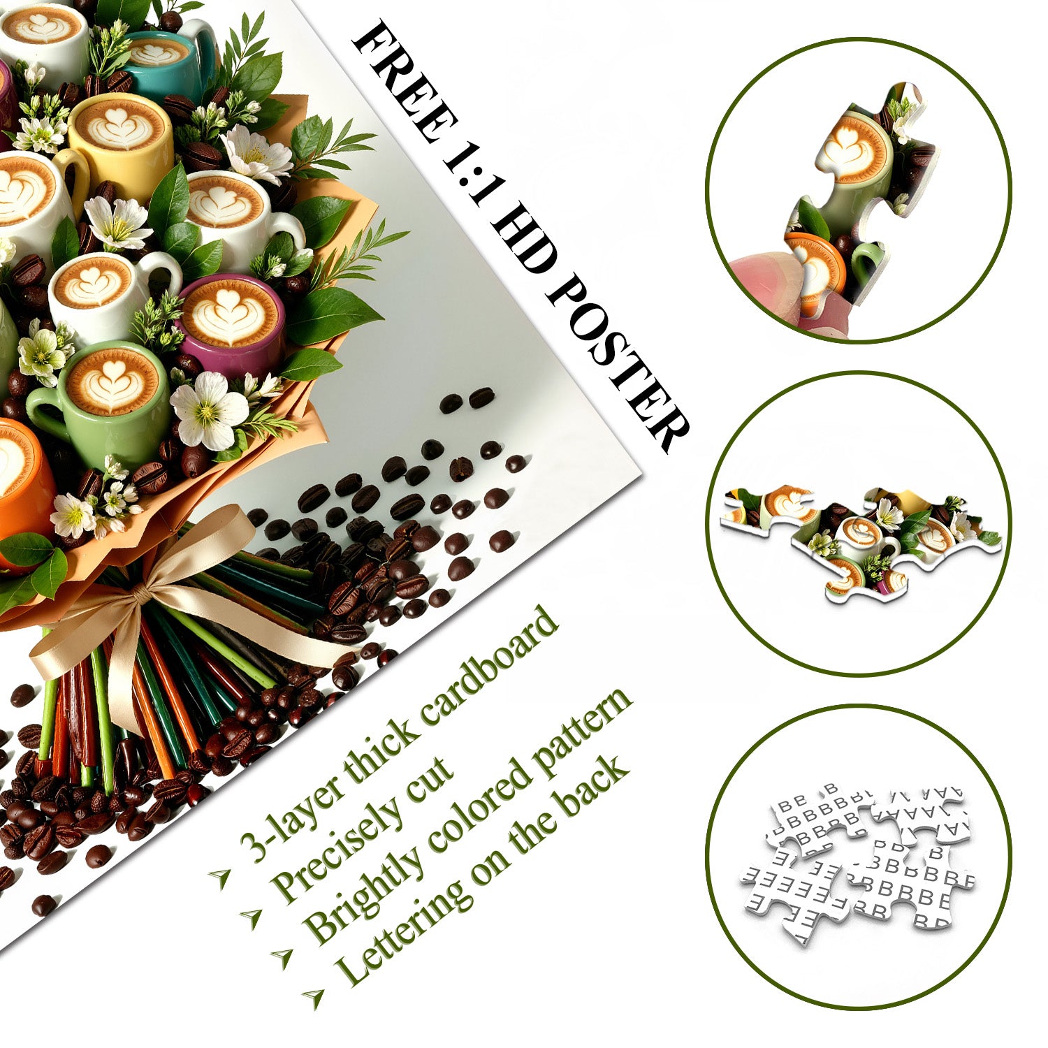 Coffee Cup Bouquet Jigsaw Puzzle 1000 Pieces