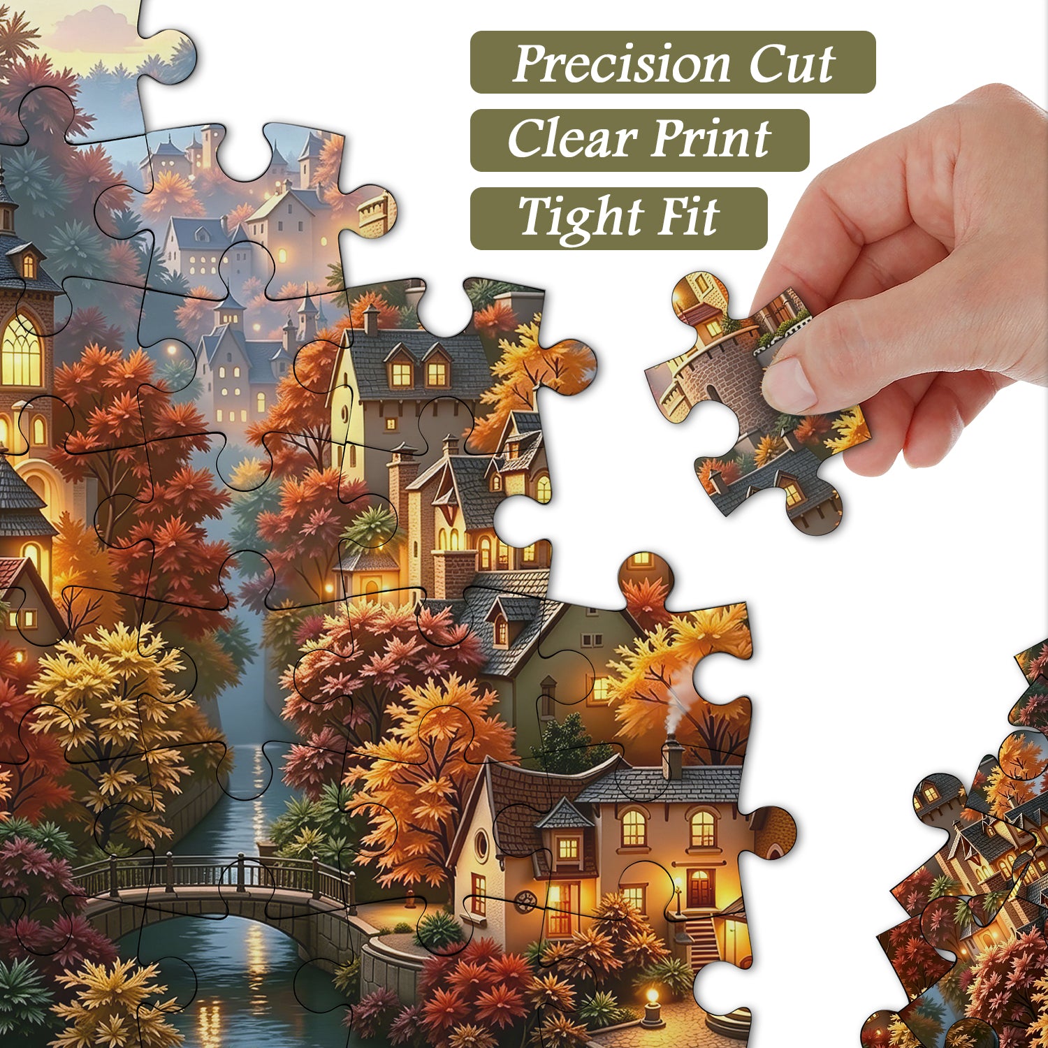 Autumn Mountain Hamlet Jigsaw Puzzle 1000 Pieces