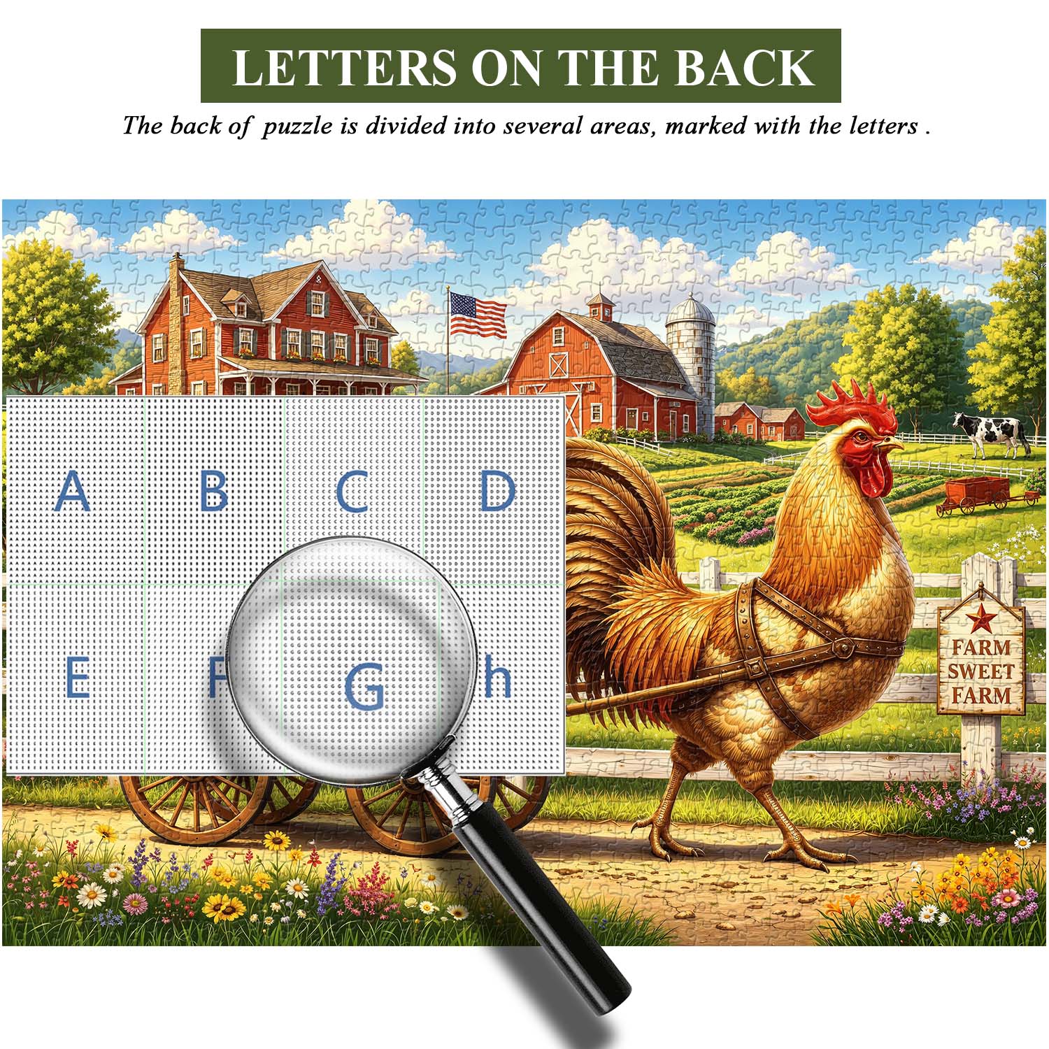 Farm Rooster Jigsaw Puzzle 1000 Pieces