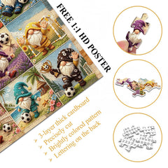 Colorful Sport Gnomes Jigsaw Puzzle 1000 Pieces