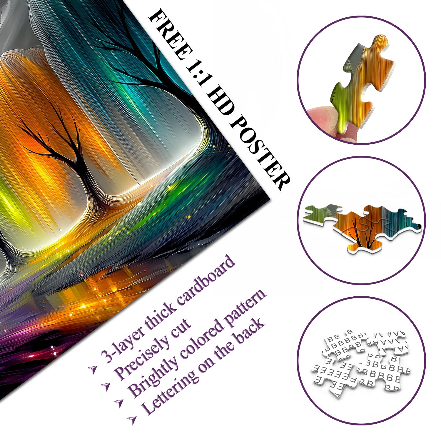 Kaleidoskop-Weiden-Puzzle, 1000 Teile