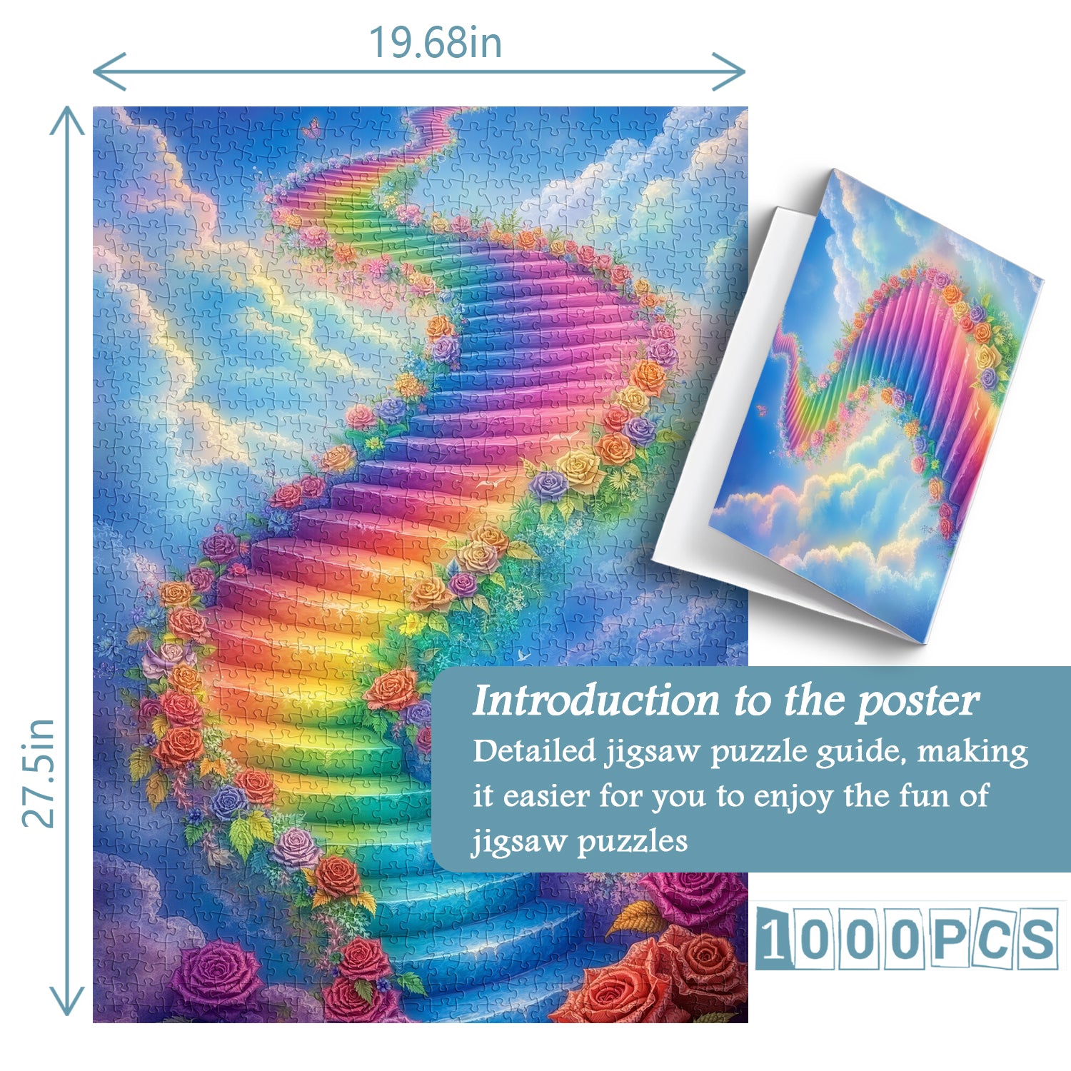 Regenbogenstufen-Puzzle 1000 Teile