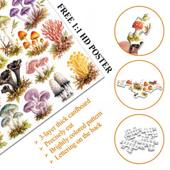 Watercolor Mushrooms Jigsaw Puzzle 1000 Pieces