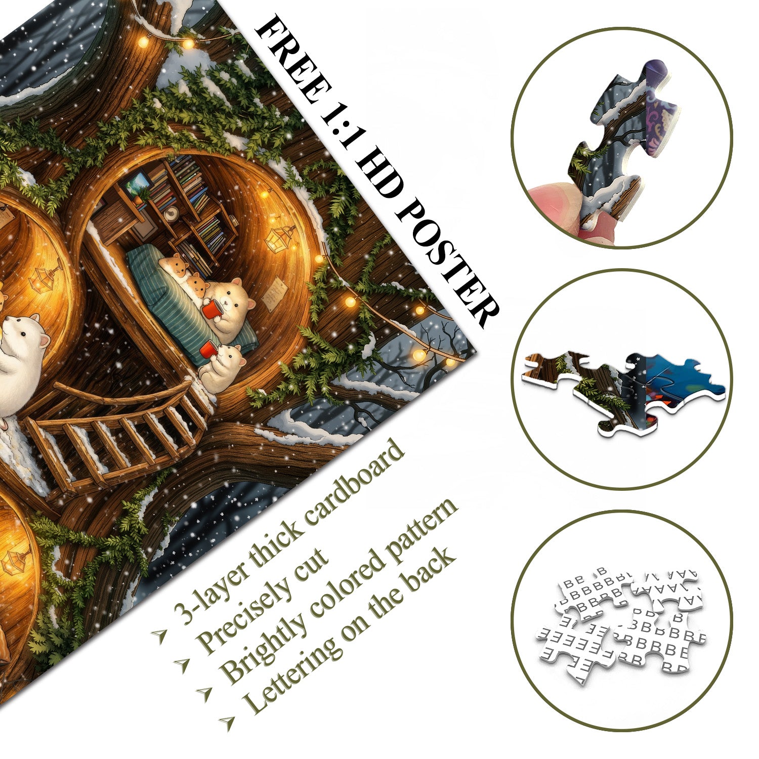 Gemütliches Mäusehütten-Puzzle, 1000 Teile