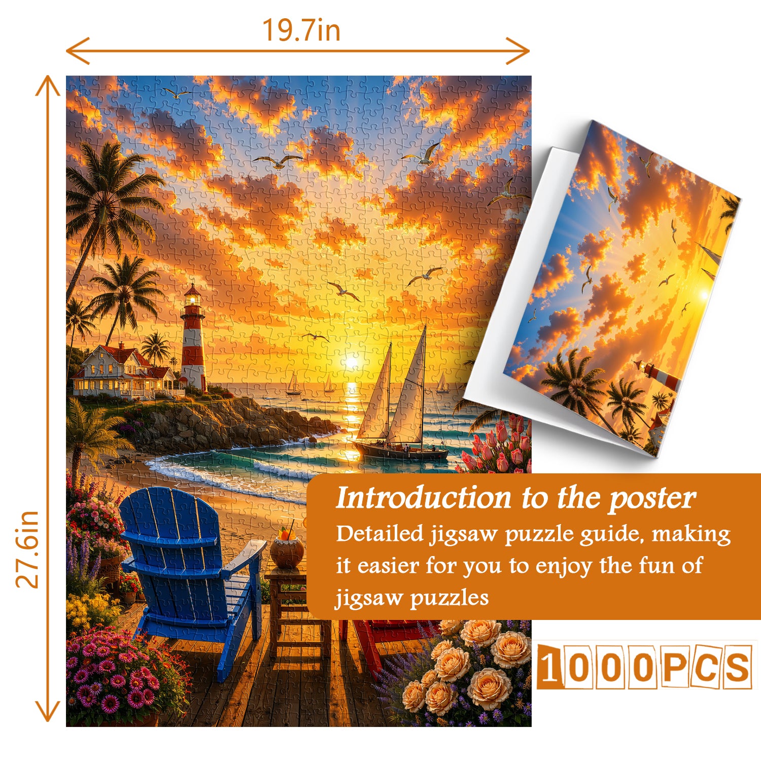 Coastal Lighthouse View Jigsaw Puzzle 1000 Pieces