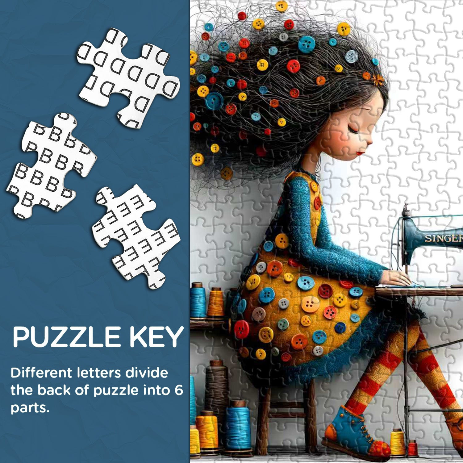 Sewing Girl Jigsaw Puzzle 1000 Pieces