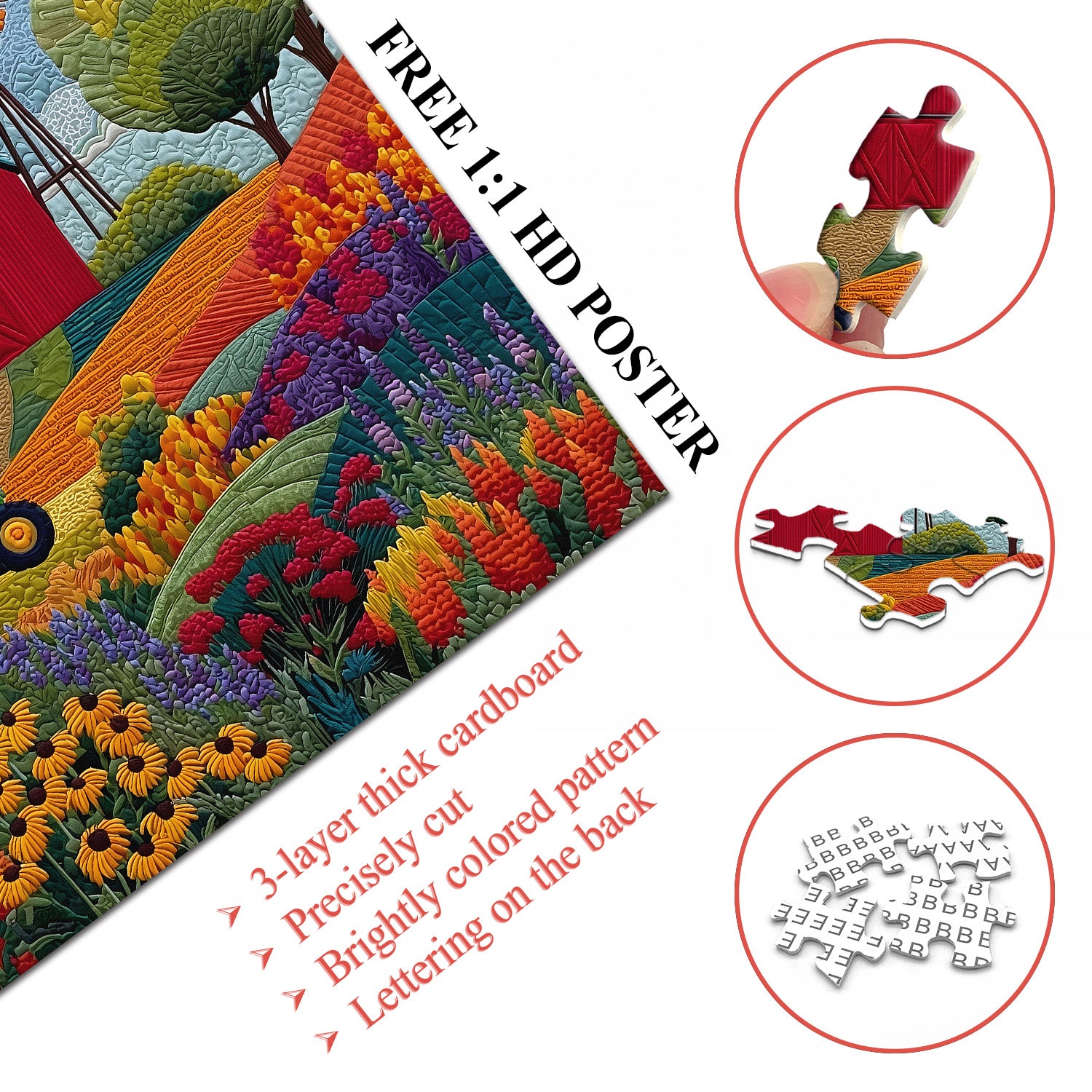 Barn of Blossoming Days Jigsaw Puzzle 1000 Pieces