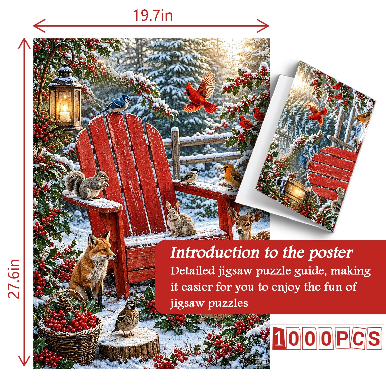 Snowy Forest Friends Puzzle 1000 Teile