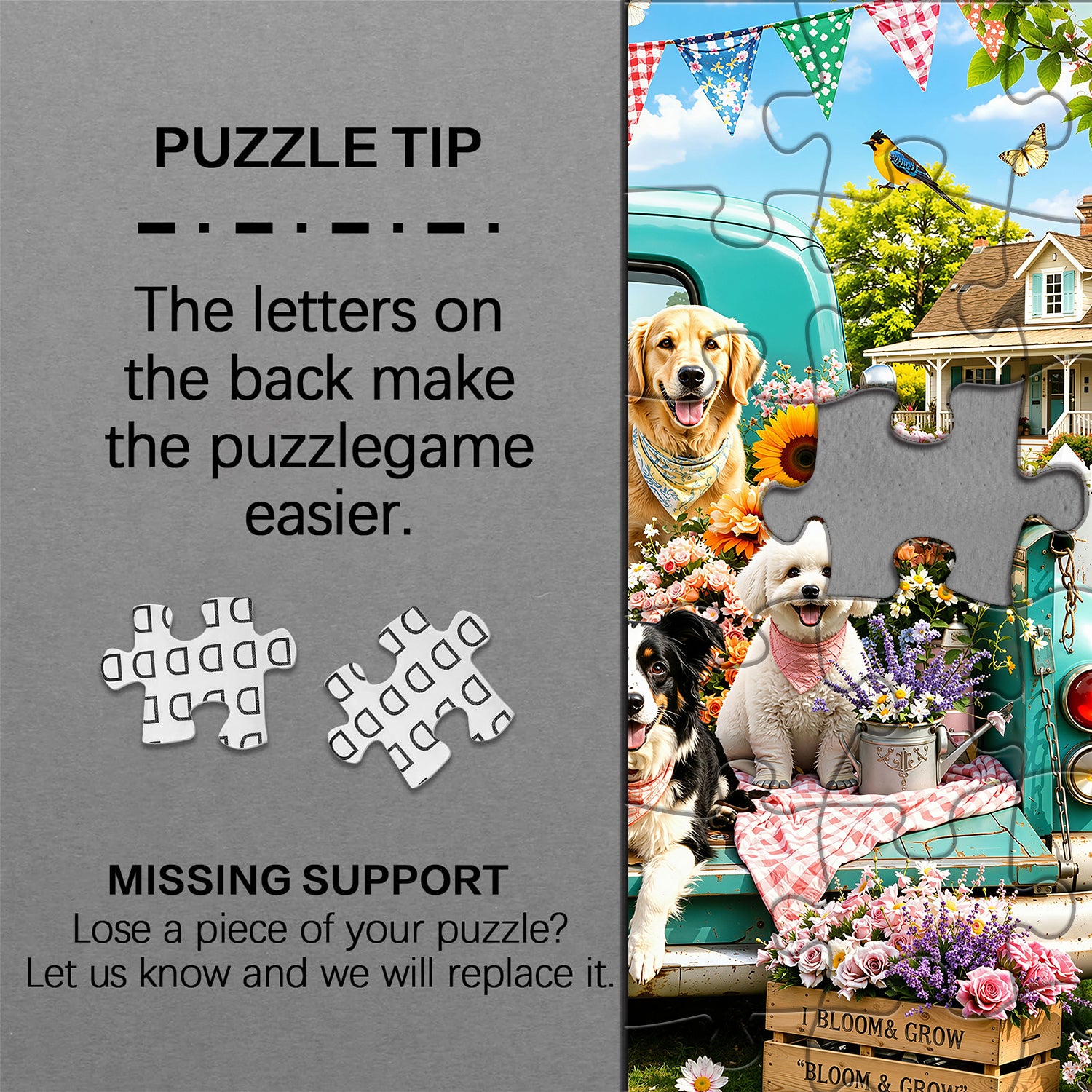 Truck Full Puppies Puzzle 1000 Teile
