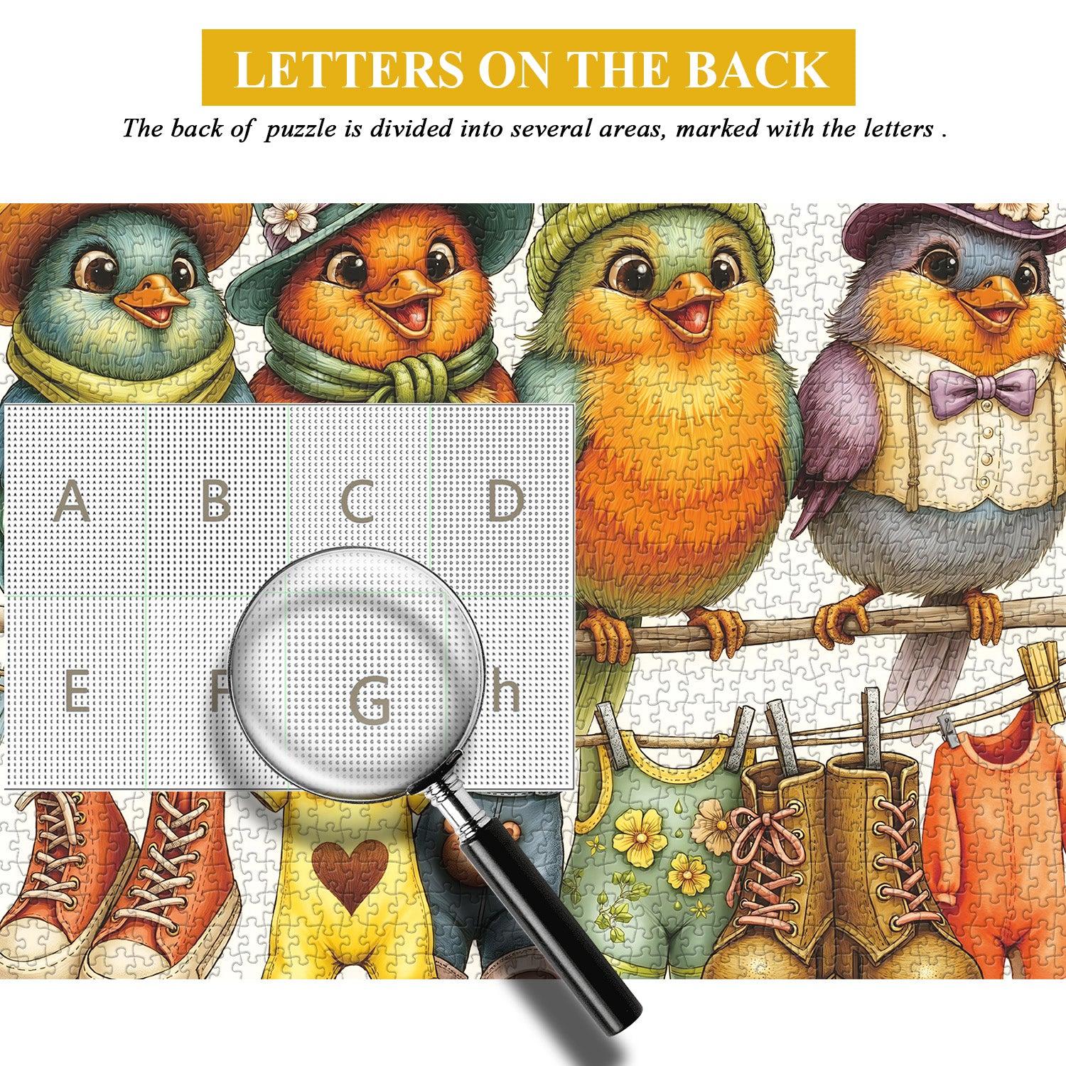 Vogel-Anziehtag-Puzzle, 1000 Teile