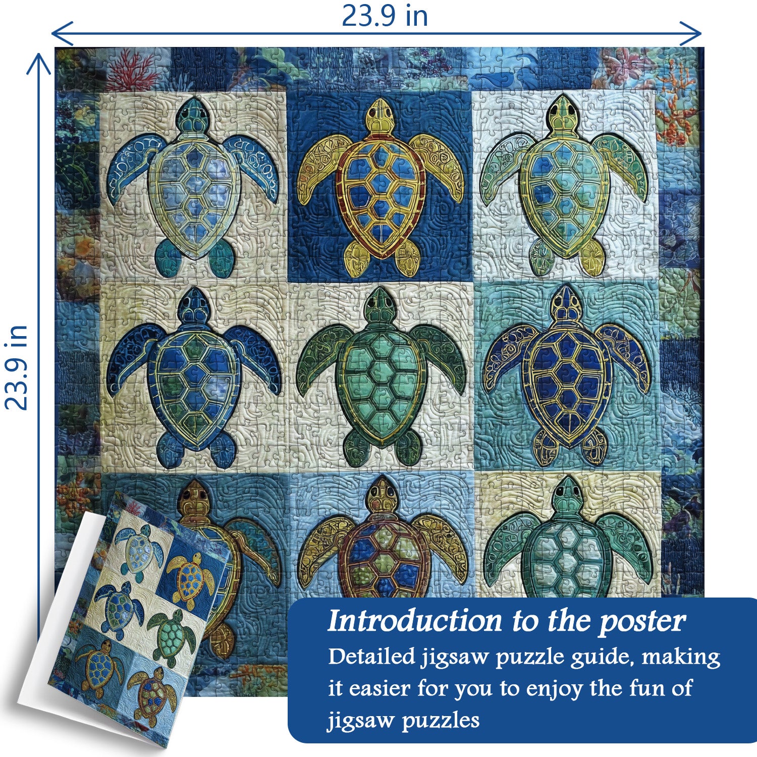 Stoffschildkröten-Puzzle 1000 Teile