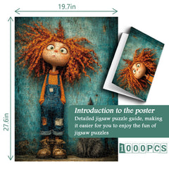 Teal Whimsy Jigsaw Puzzle 1000 Pieces