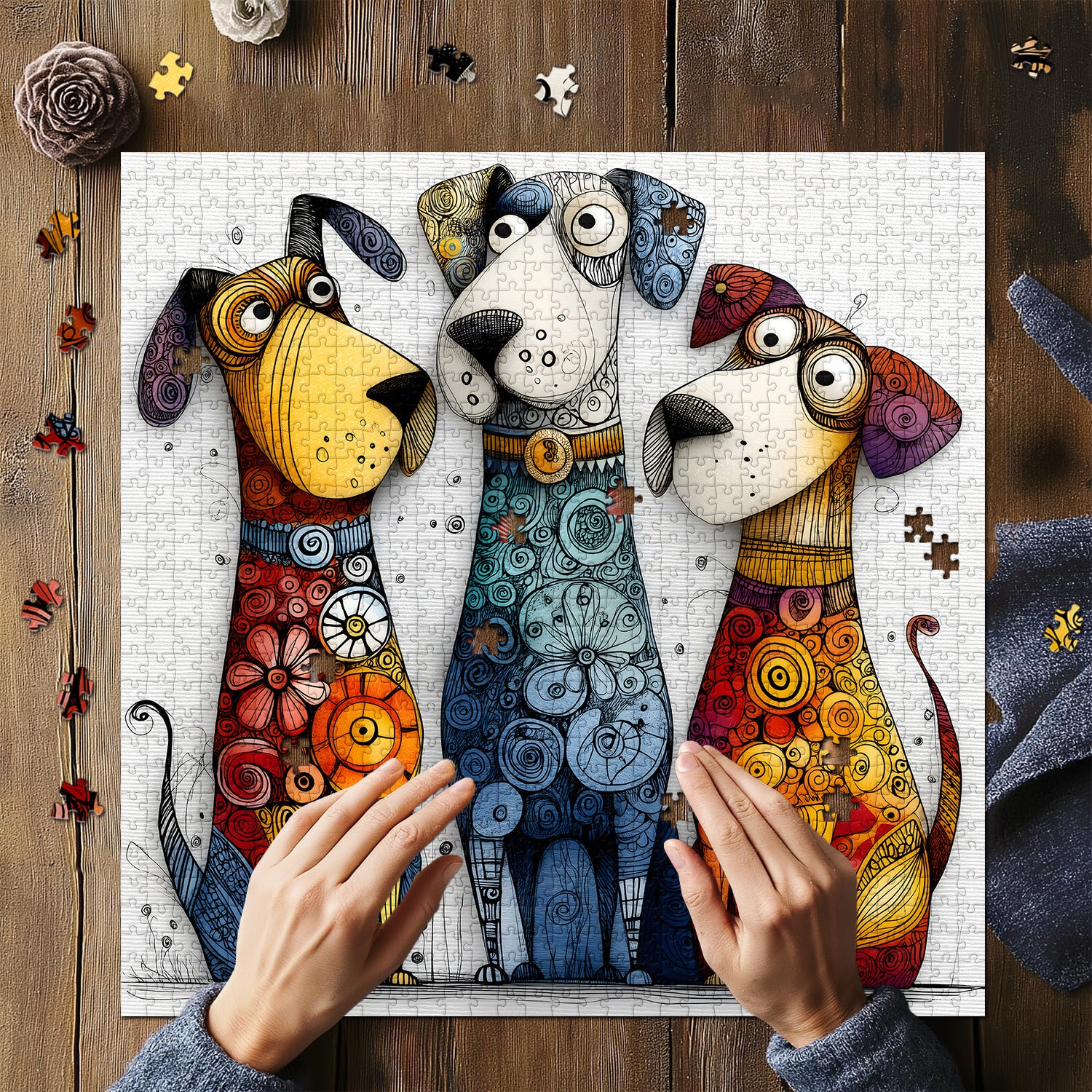 Lebendiges Pup Squad-Puzzle, 1000 Teile