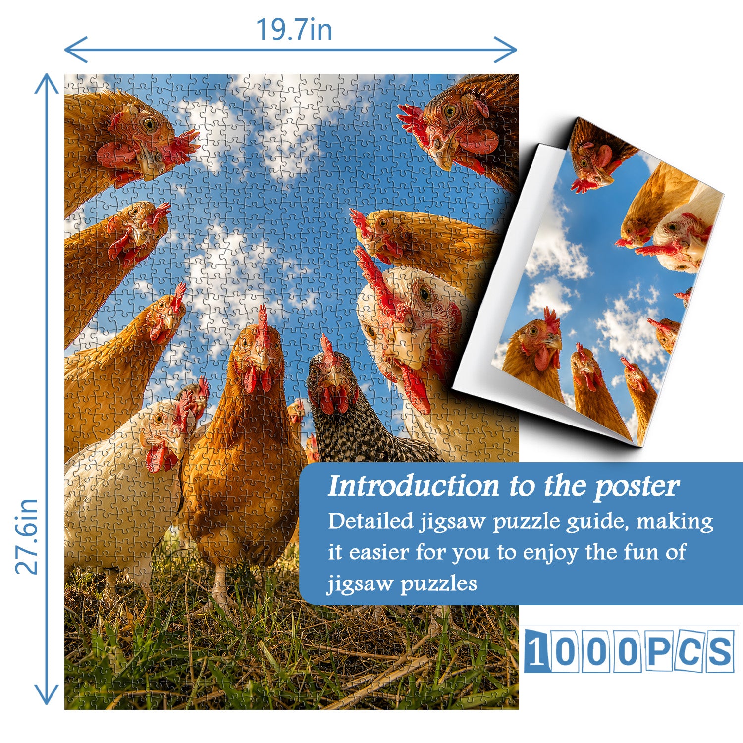 Curious Hen Crew Jigsaw Puzzle 1000 Pieces