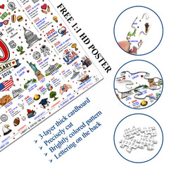 Patriotisches Amerika-Puzzle, 1000 Teile