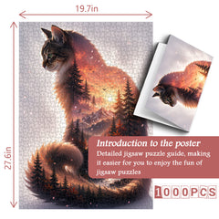 Cat Mountain Scenery Puzzle 1000 Teile