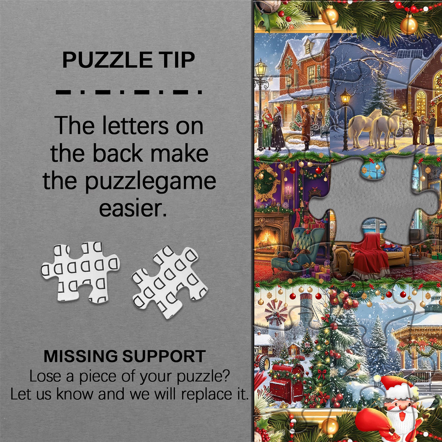 Weihnachtsfreude Collage Puzzle 1000 Stücke