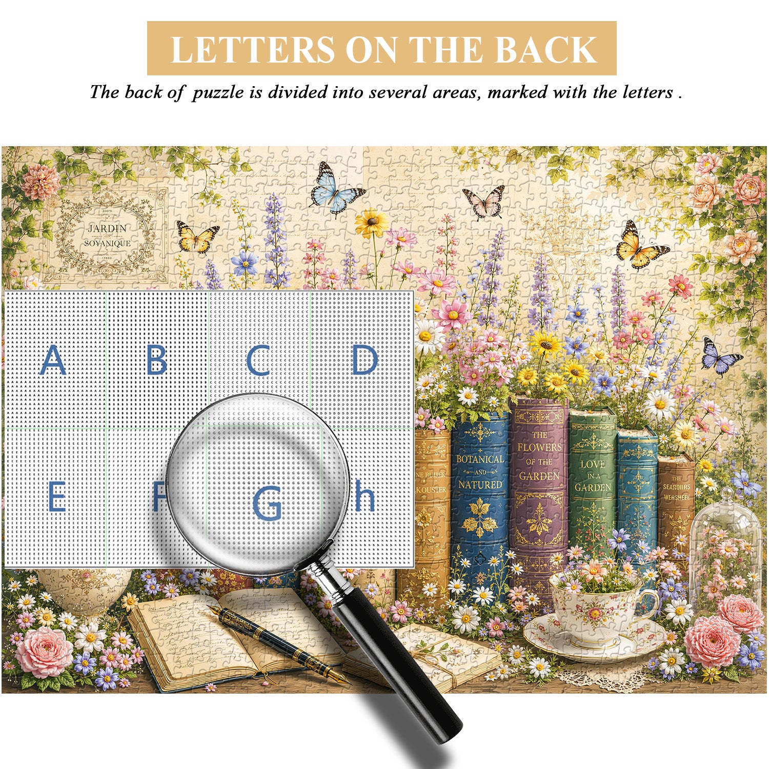 Vintage Book Blooms Jigsaw Puzzle 1000 Pieces