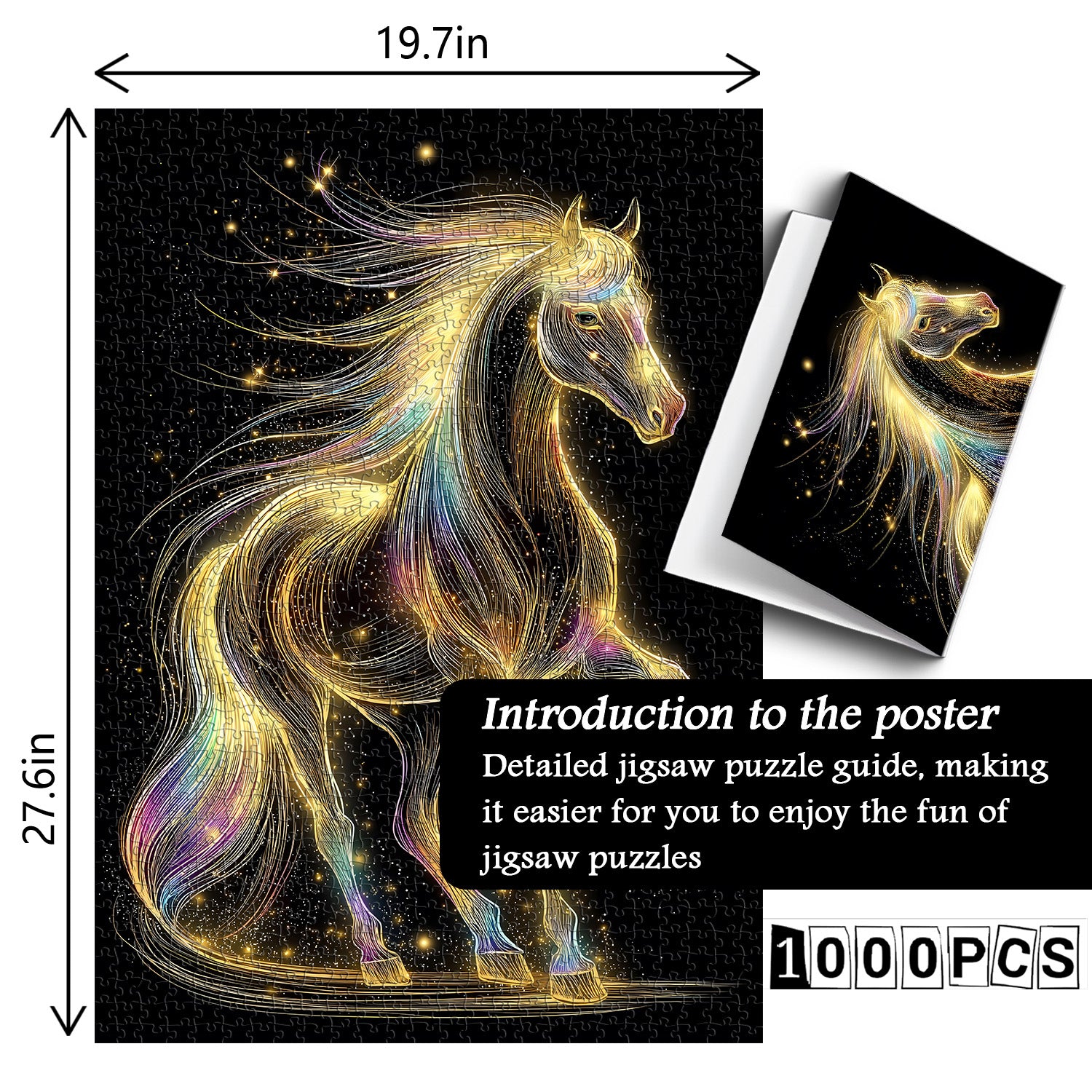 Starry Rainbow Steed Jigsaw Puzzle 1000 Pieces