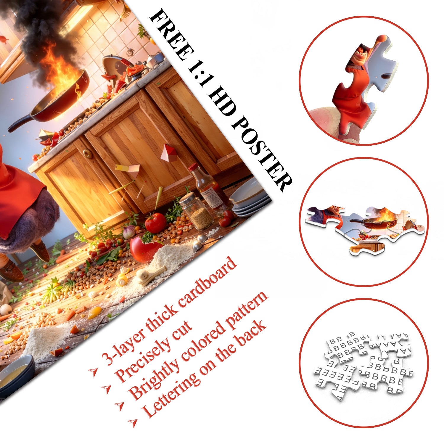 Küchenkatastrophe Puzzle 1000 Teile