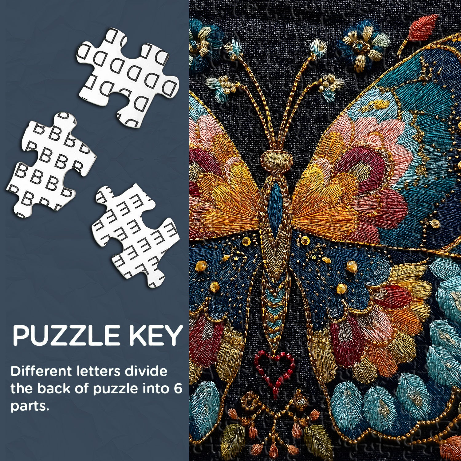 Blumen-Schmetterlings-Puzzle 1000 Teile