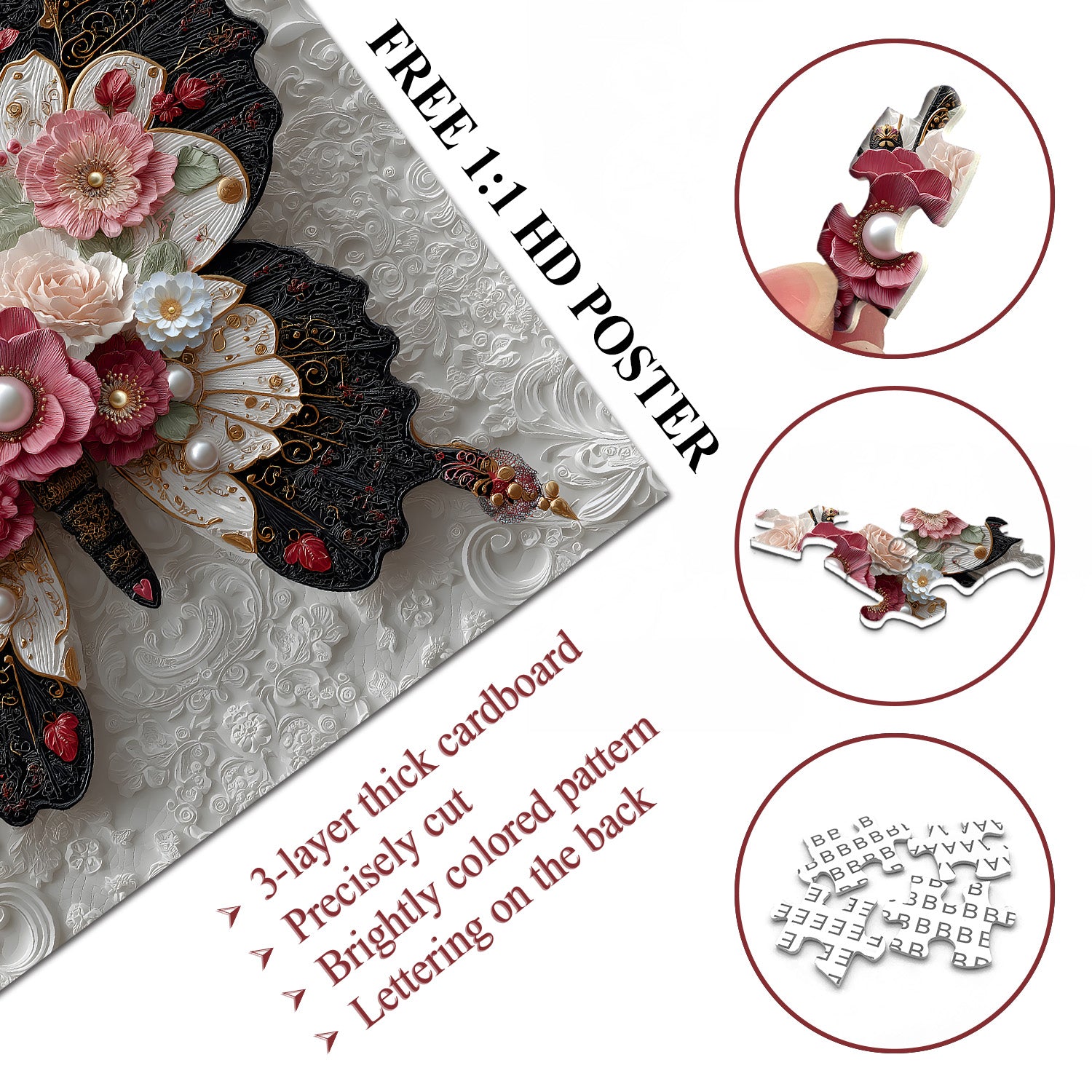 Floral Wings Jigsaw Puzzle 1000 Pieces