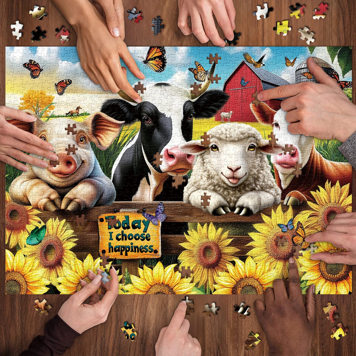 Freudige Farm -Puzzles 1000 Stücke