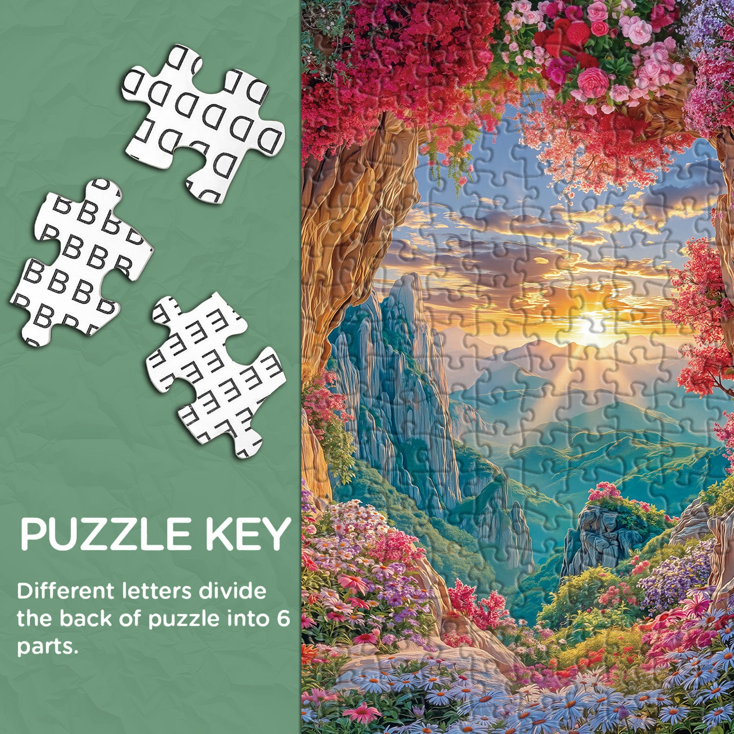 Blumen Höhleneingang Puzzle 1000 Teile