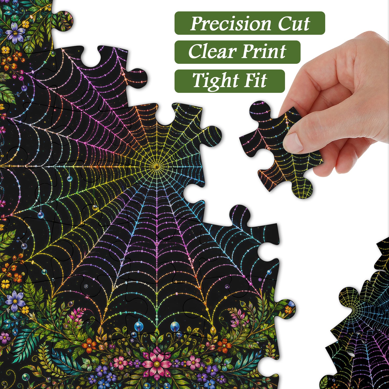 Blumenspinnennetz-Puzzle 1000 Teile