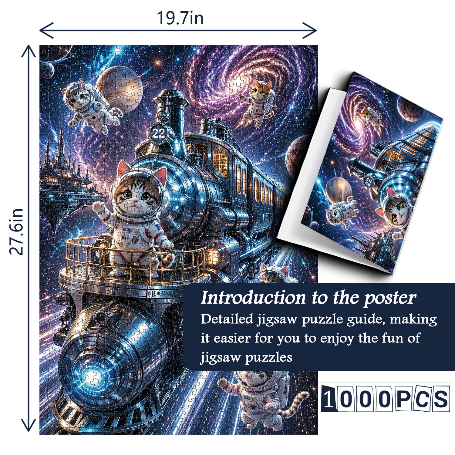 Kosmische Katze Puzzle 1000 Teile