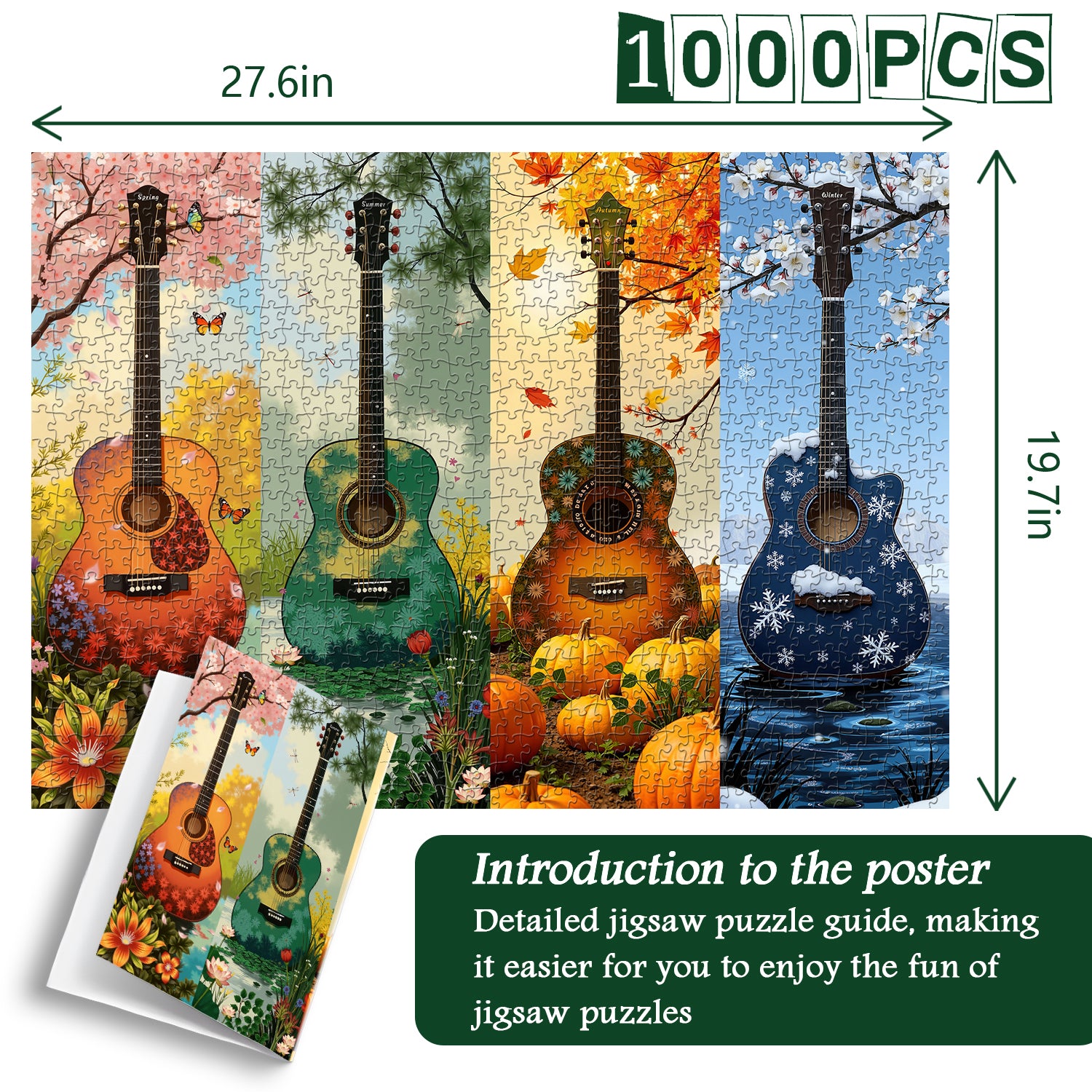 Four Seasons Guitar Jigsaw Puzzle 1000 Pieces