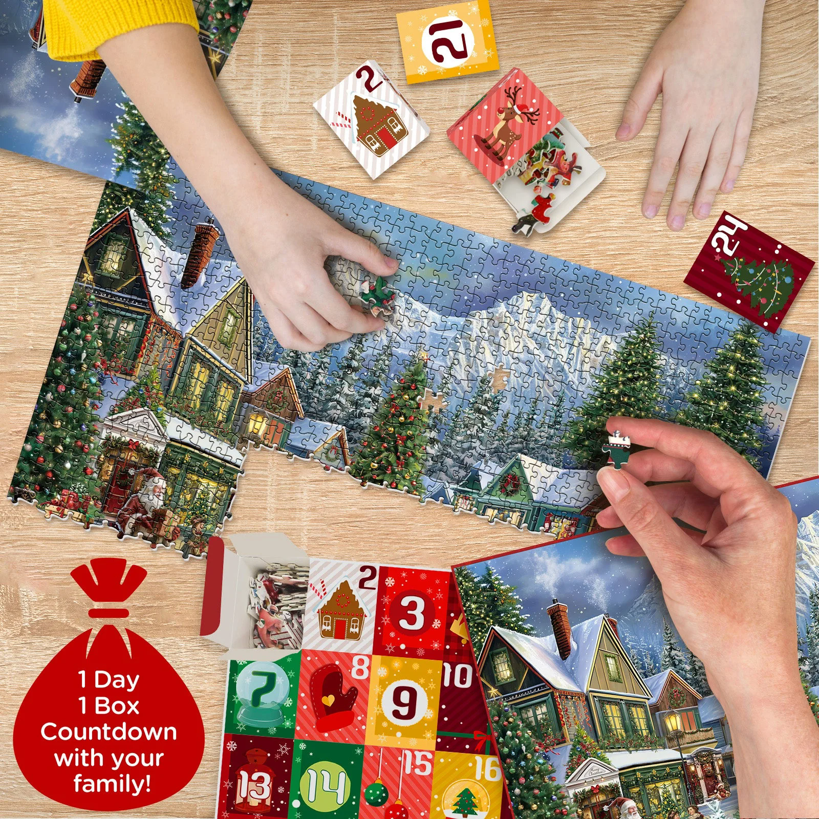 Weihnachtsstimmung Adventskalender Puzzle 1000 Teile
